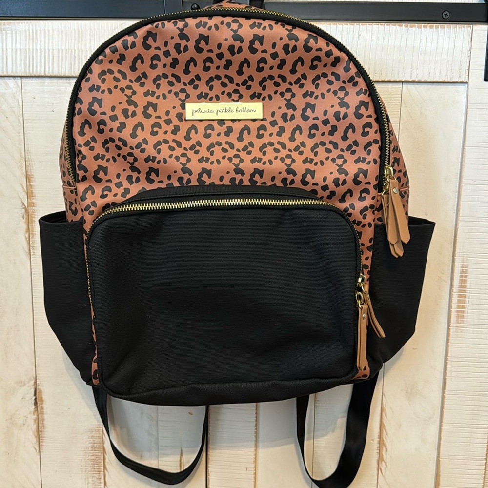 Gently Used Leopard Print Petunia Pickle Bottom Backpack